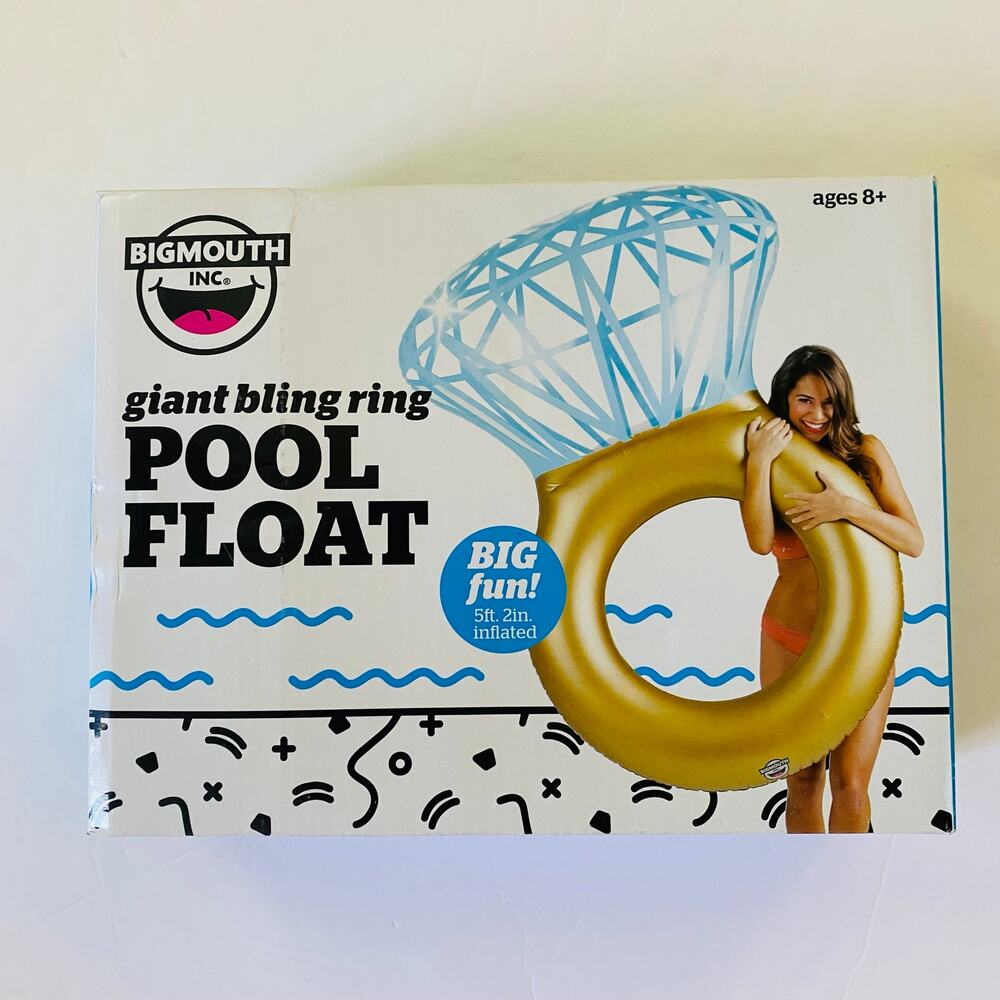 Big Mouth | Giant Bling Ring Pool Float NWT